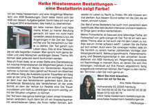 Heike Hiestermann Bestatter in Hamburg - Tag der offenen Tür 2017